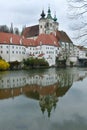 River Enns with the Michaeler Church in Steyr, Austria, Europe